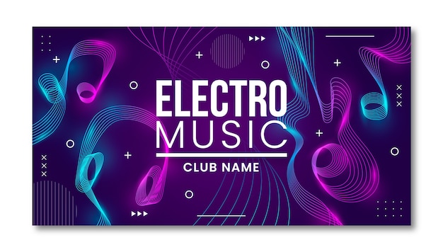 Electronic music event social media promo template