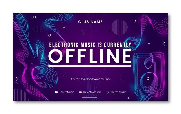 Electronic music event twitch background