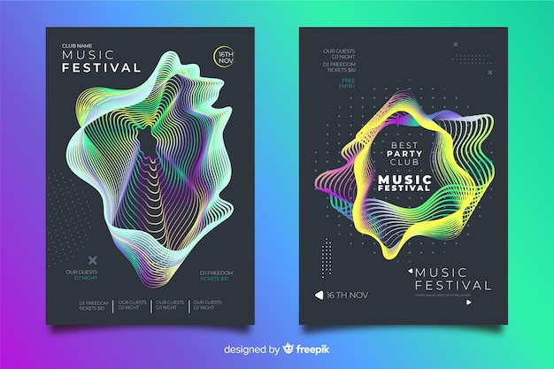 Electronic music festival poster collection