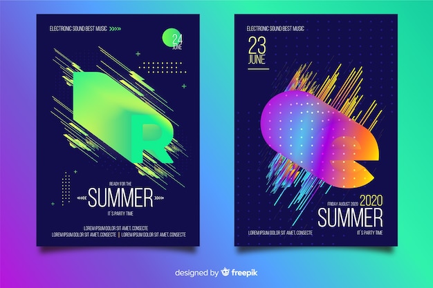 Electronic music festival poster collection