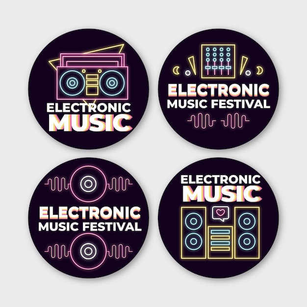 Free Vector electronic music template design