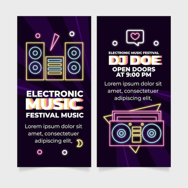 Free Vector electronic music template design