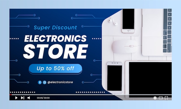 Free Vector electronics store template design