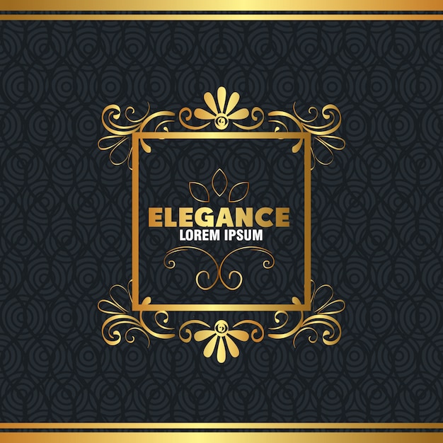 Elegance style golden frame