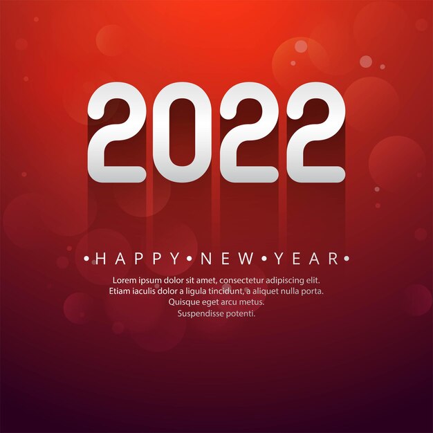 Elegant 2022 new year card celebration background