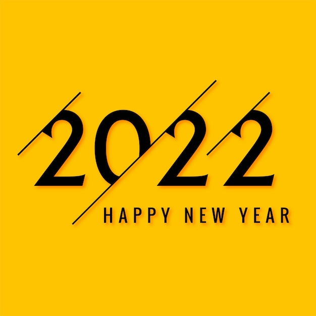 Elegant 2022 new year creative text card background