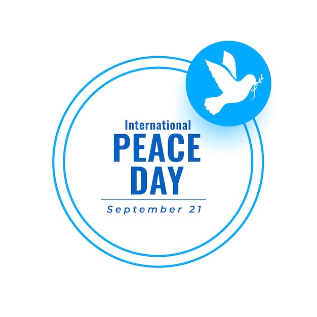 Free Vector elegant 21st september world peace day wishes poster design vector