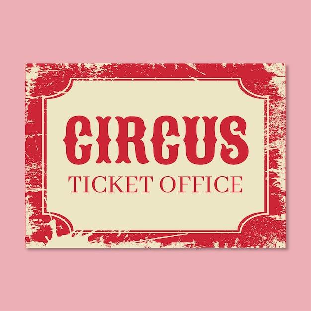 Free Vector elegant antique circus sign