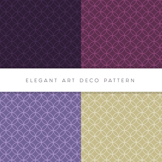 Elegant art deco set of editable patterns