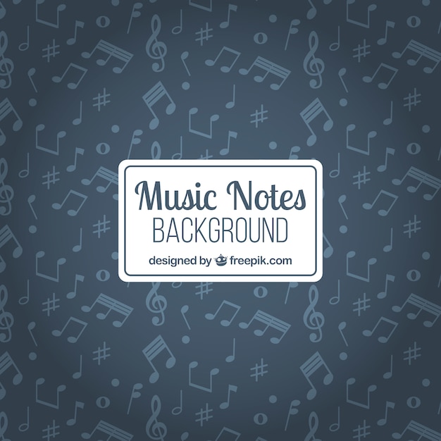 Free Vector elegant background of musical notes