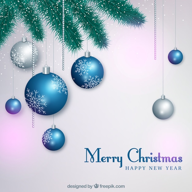 Elegant background with christmas balls