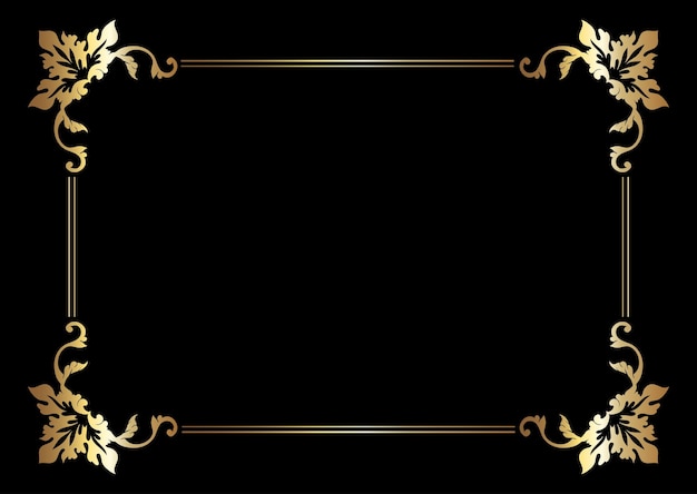 Elegant background with decorative gold frame