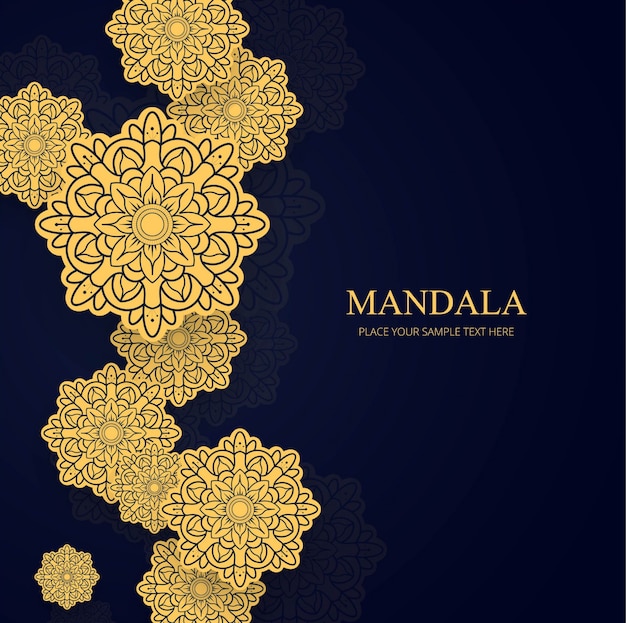 Elegant background with golden mandalas