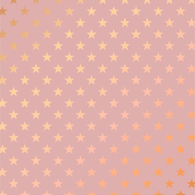 Free vector elegant background with a rose gold star pattern