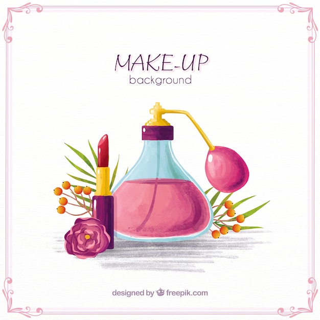 Free Vector elegant background with watercolor make up