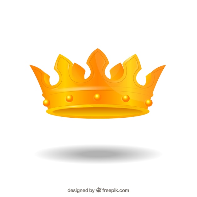 Elegant and beautiful golden crown