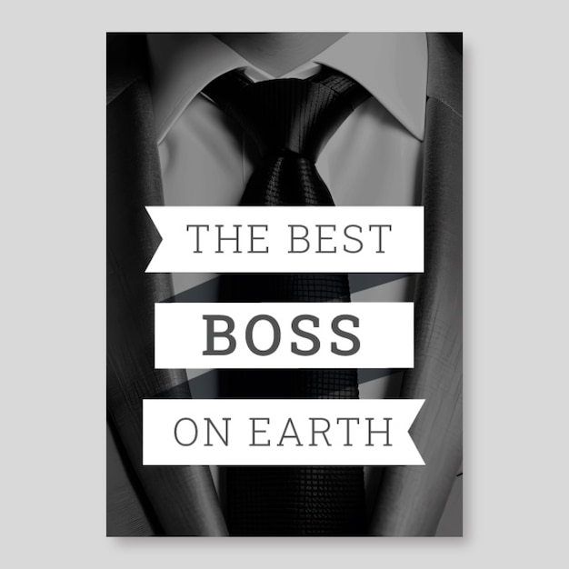 Elegant the best boss card template