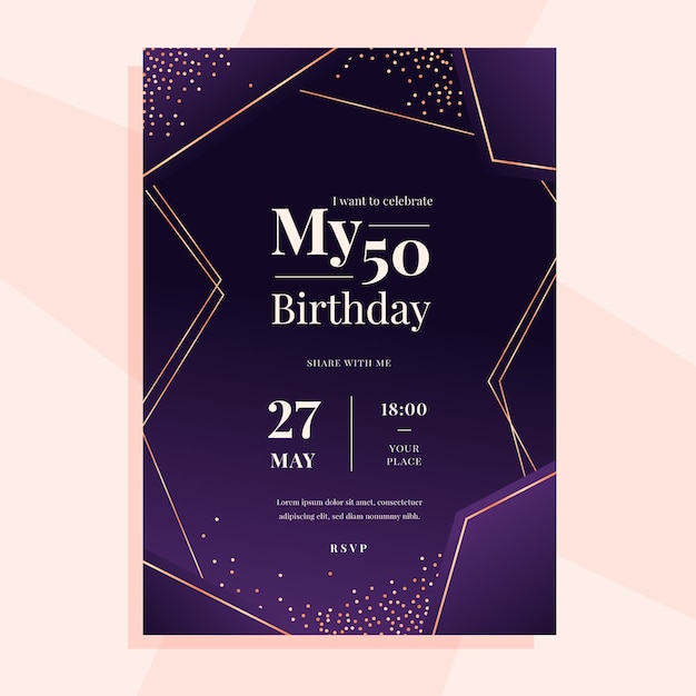 Elegant birthday invitation template