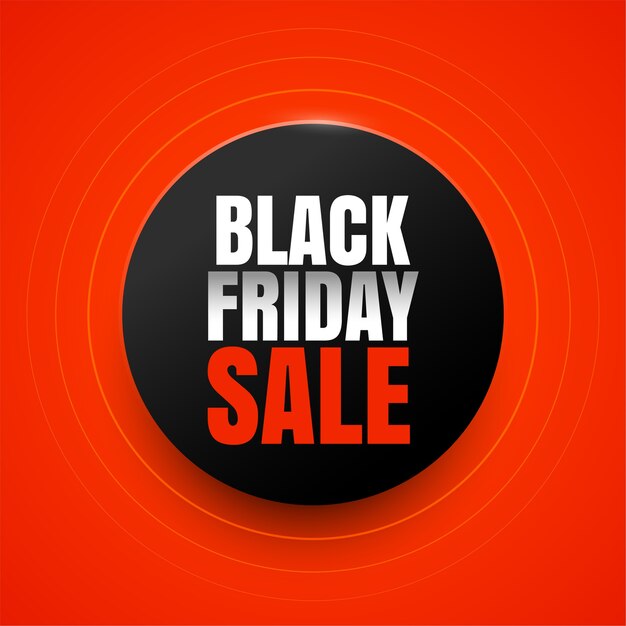 Elegant black friday sale red background design