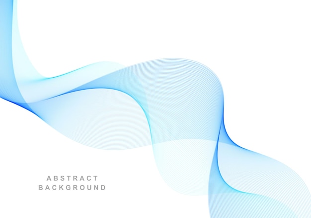 Elegant blue business flowing wave design illustration