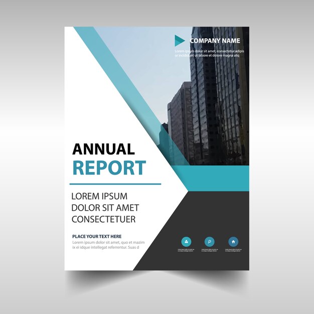 Elegant blue professional annual report template