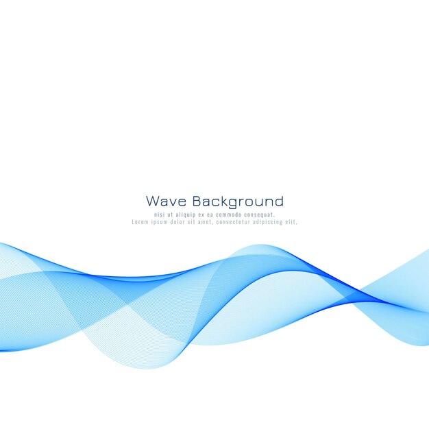 Elegant blue wave modern background