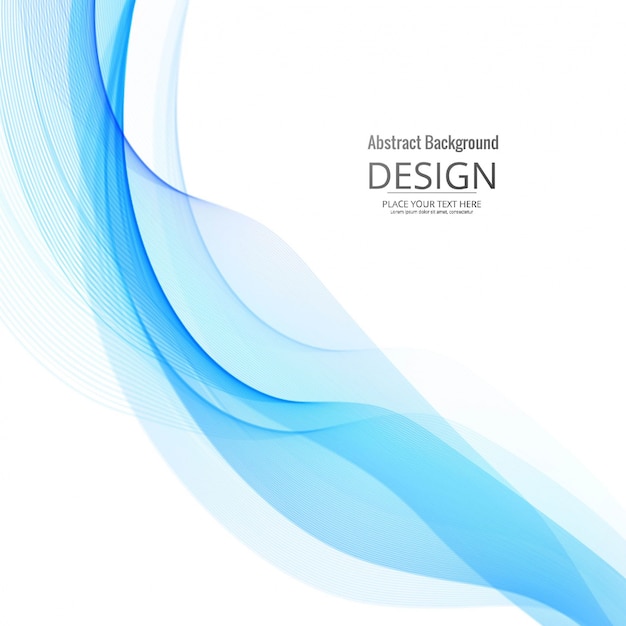 Elegant blue wavy background design