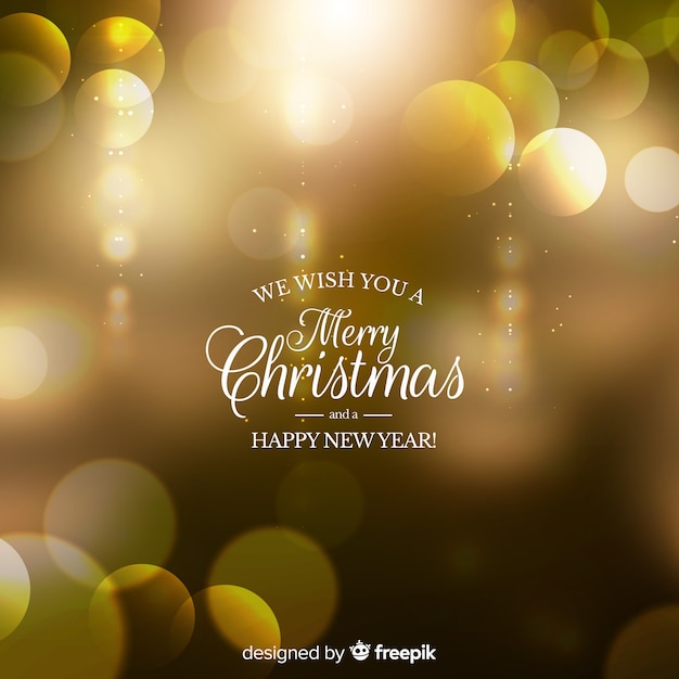 Free Vector elegant bokeh christmas background