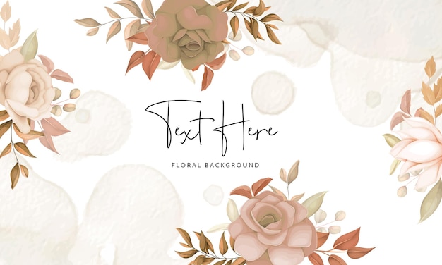 elegant brown floral background design