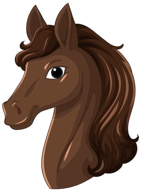 Free vector elegant brown horse illustration