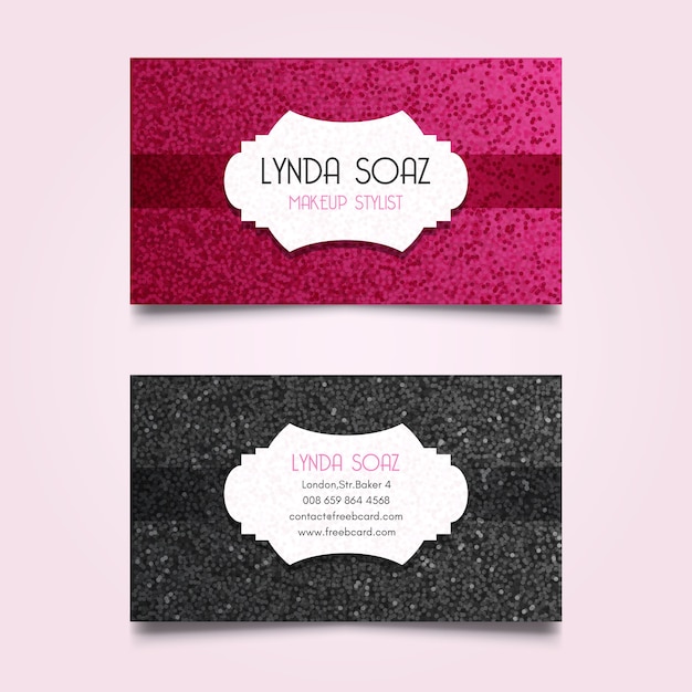 Free vector elegant business card for beauty salon