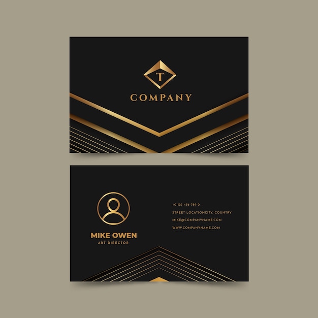 Free Vector elegant business card set template