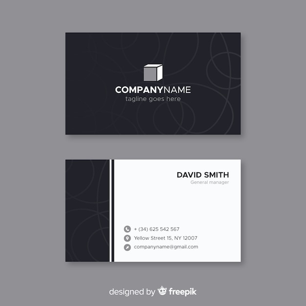 Elegant business card with abstract design