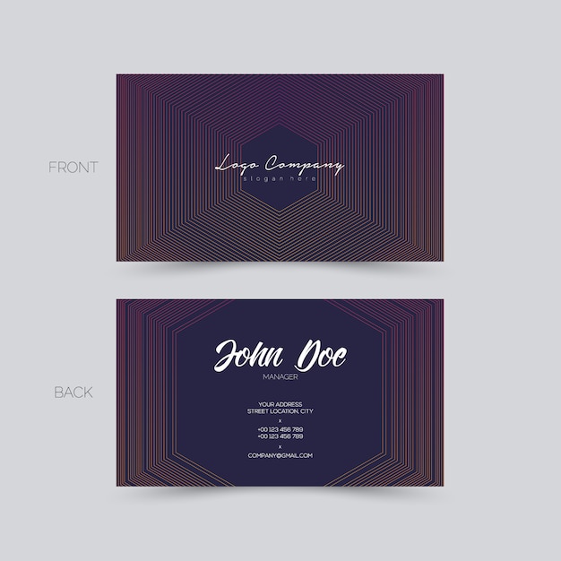 Free Vector elegant business card