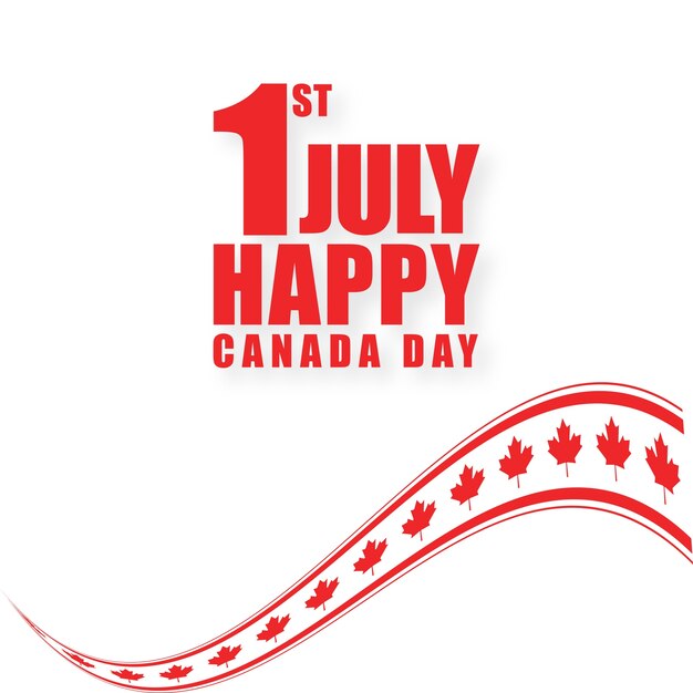 Free Vector elegant canada day design