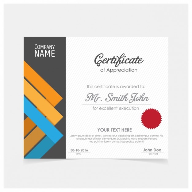 Elegant certificate design