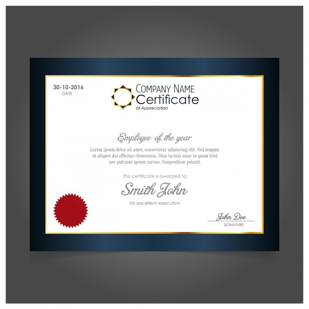 Elegant certificate design