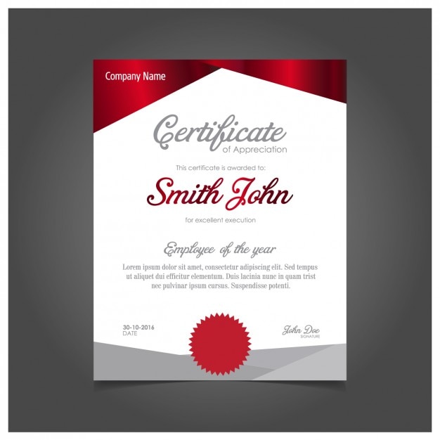 Elegant certificate design