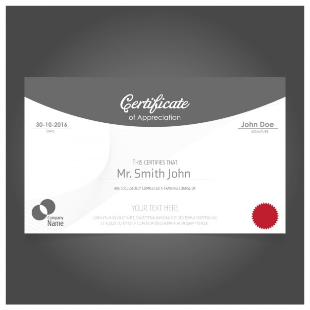 Elegant certificate design