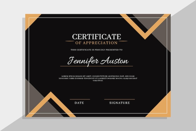 Elegant certificate template design