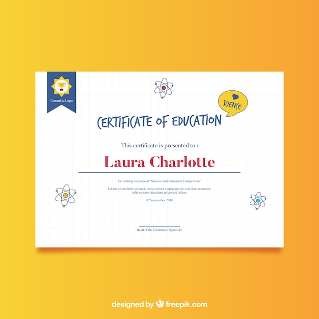 Elegant certificate template