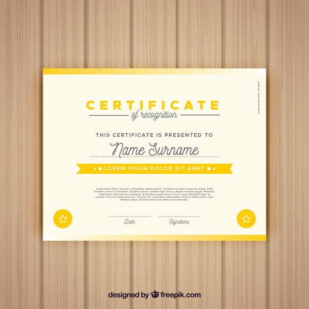 Elegant certificate template