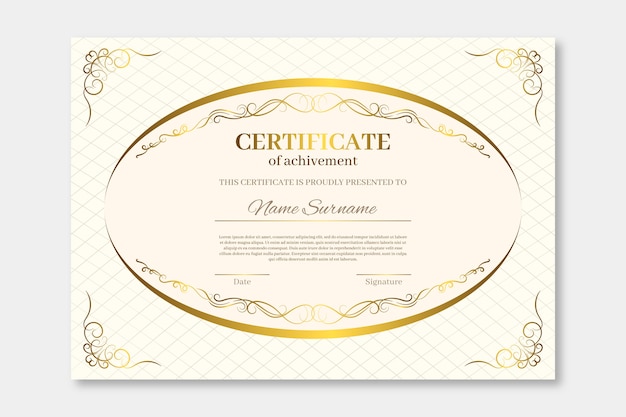 Elegant certificate template