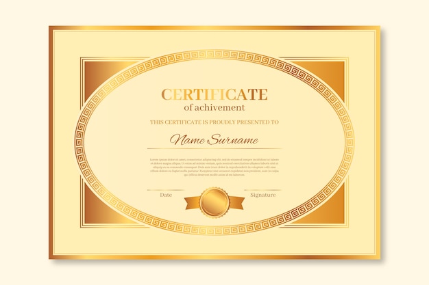 Elegant certificate template