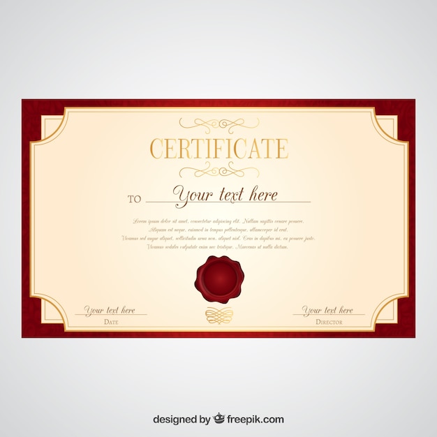 Elegant certificate