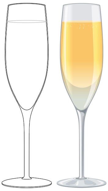 Free Vector elegant champagne glasses vector illustration