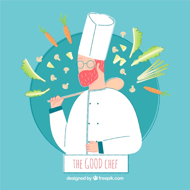 Free Vector elegant chef composition