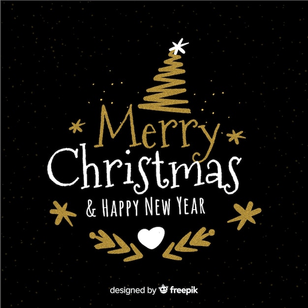 Free Vector elegant christmas background with golden elements