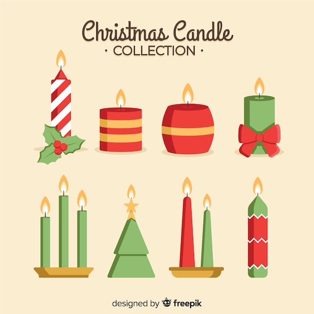 Elegant christmas candle collection