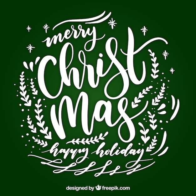 Free Vector elegant christmas lettering